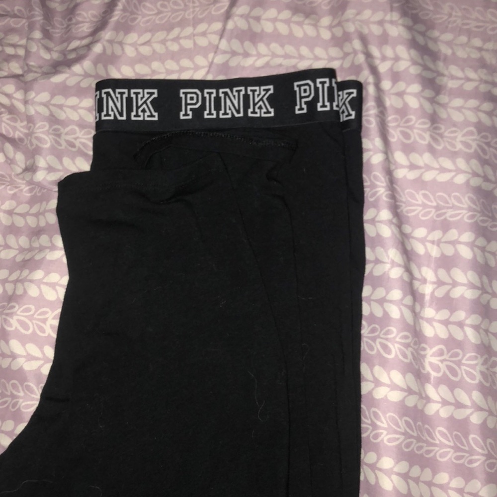 Black pink leggings